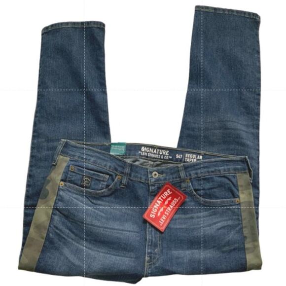 Levi Strauss Signature Flex Jeans 38x30 Blue S47 Regular Taper Modern Fit NWT - Picture 6 of 14